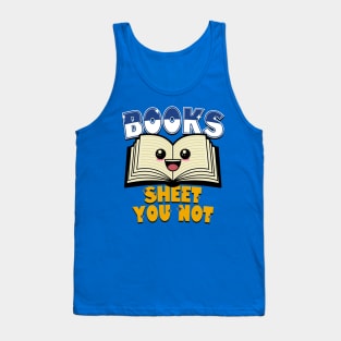 Funny Cute Kawaii Reading Books Bookworm Kawaii Book Meme Tank Top